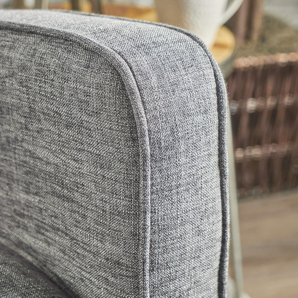Grey Black Buttoned Fabric Reclining Loveseat J7686