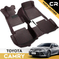 Leather Car Floor Mats Custom Fit (1st & 2nd Row Black) G9616