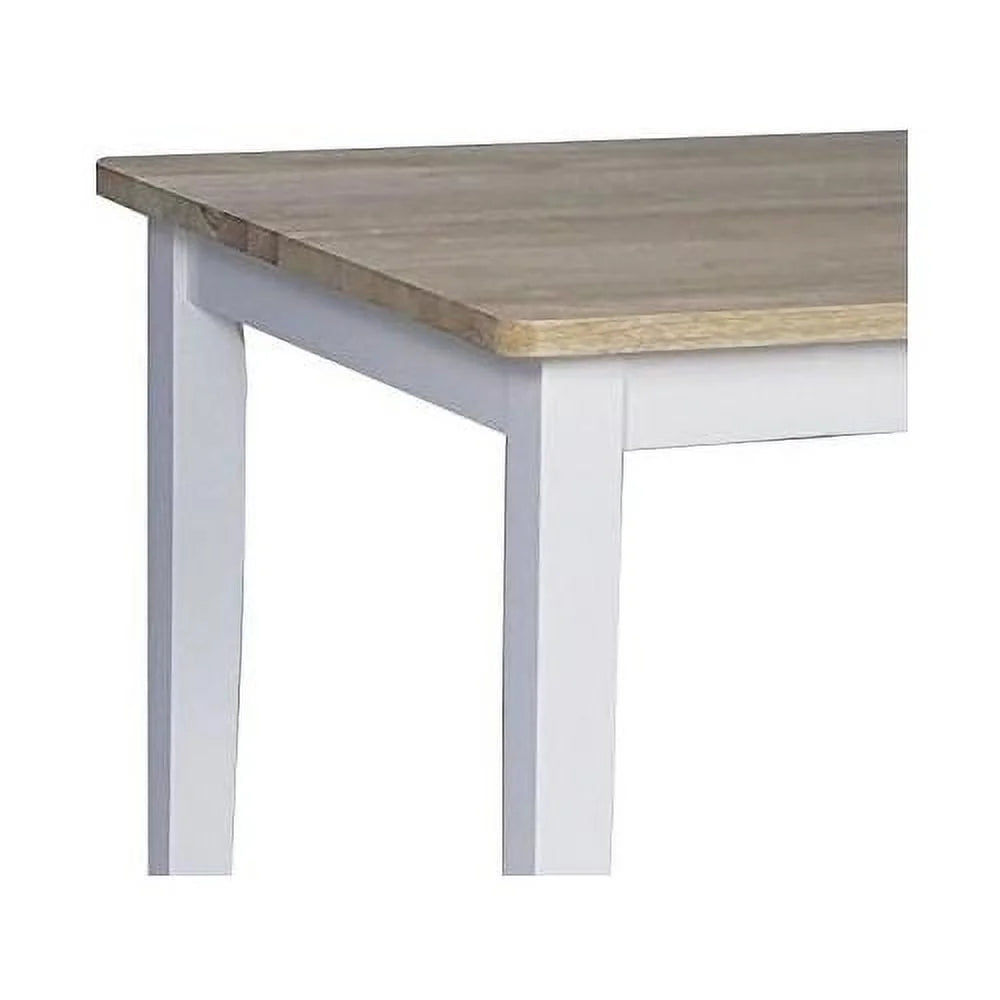 White Natural Square Dining Table D589708