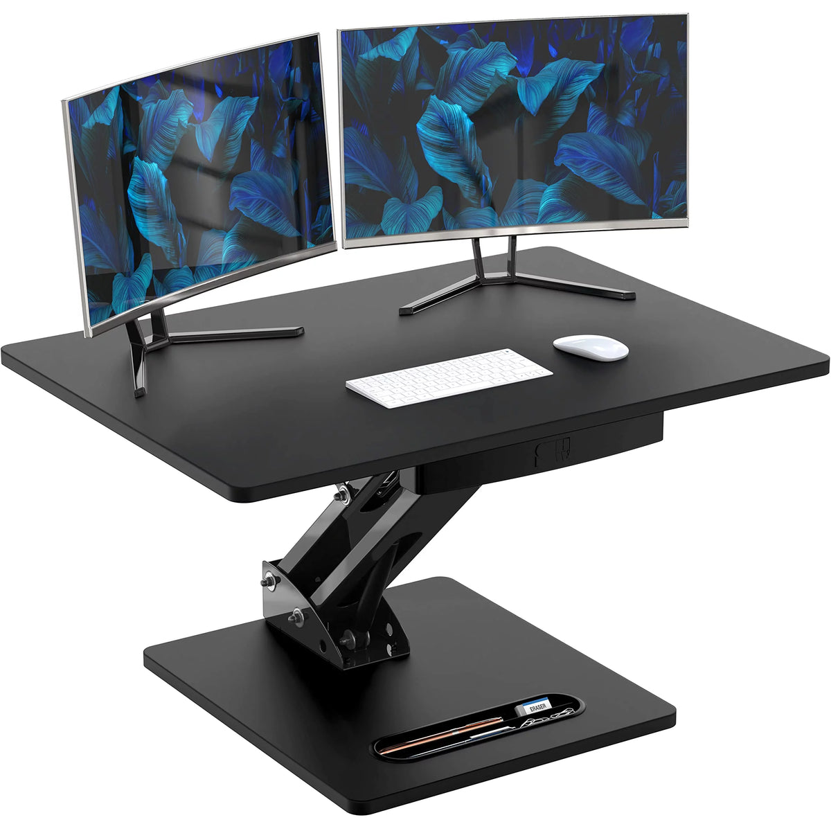 28" Black Height Adjustable Standing Desk T898