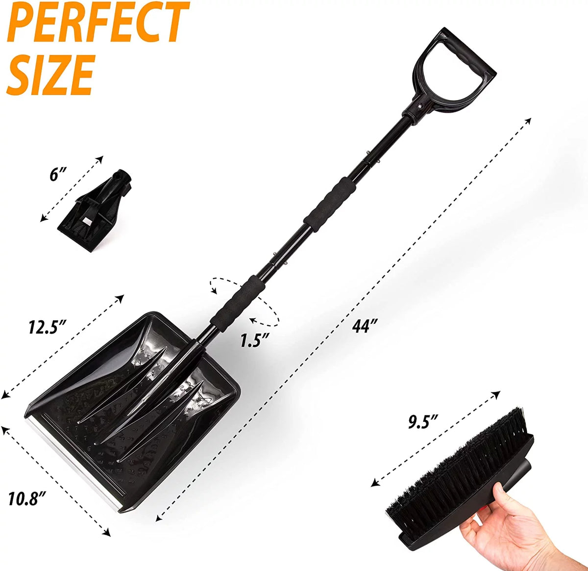 3-in-1 Snow Shovel Brush Kit with Ice Scraper L8702