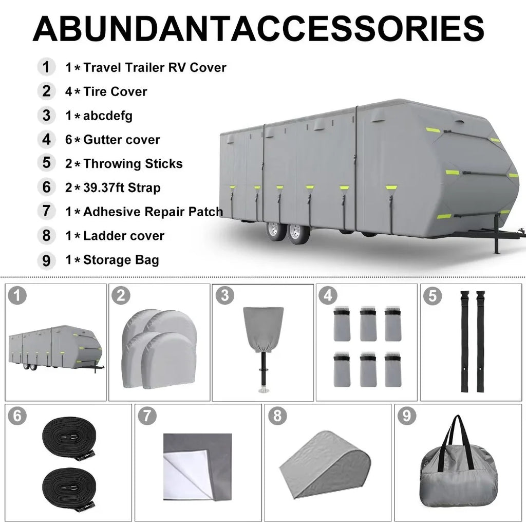 5-Layer Non-Woven Waterproof 600D Oxford Trailer Cover Y2981
