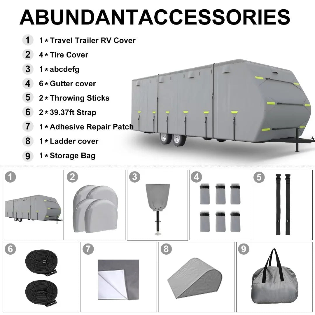 5-Layer Non-Woven Waterproof 600D Oxford Trailer Cover Y2981