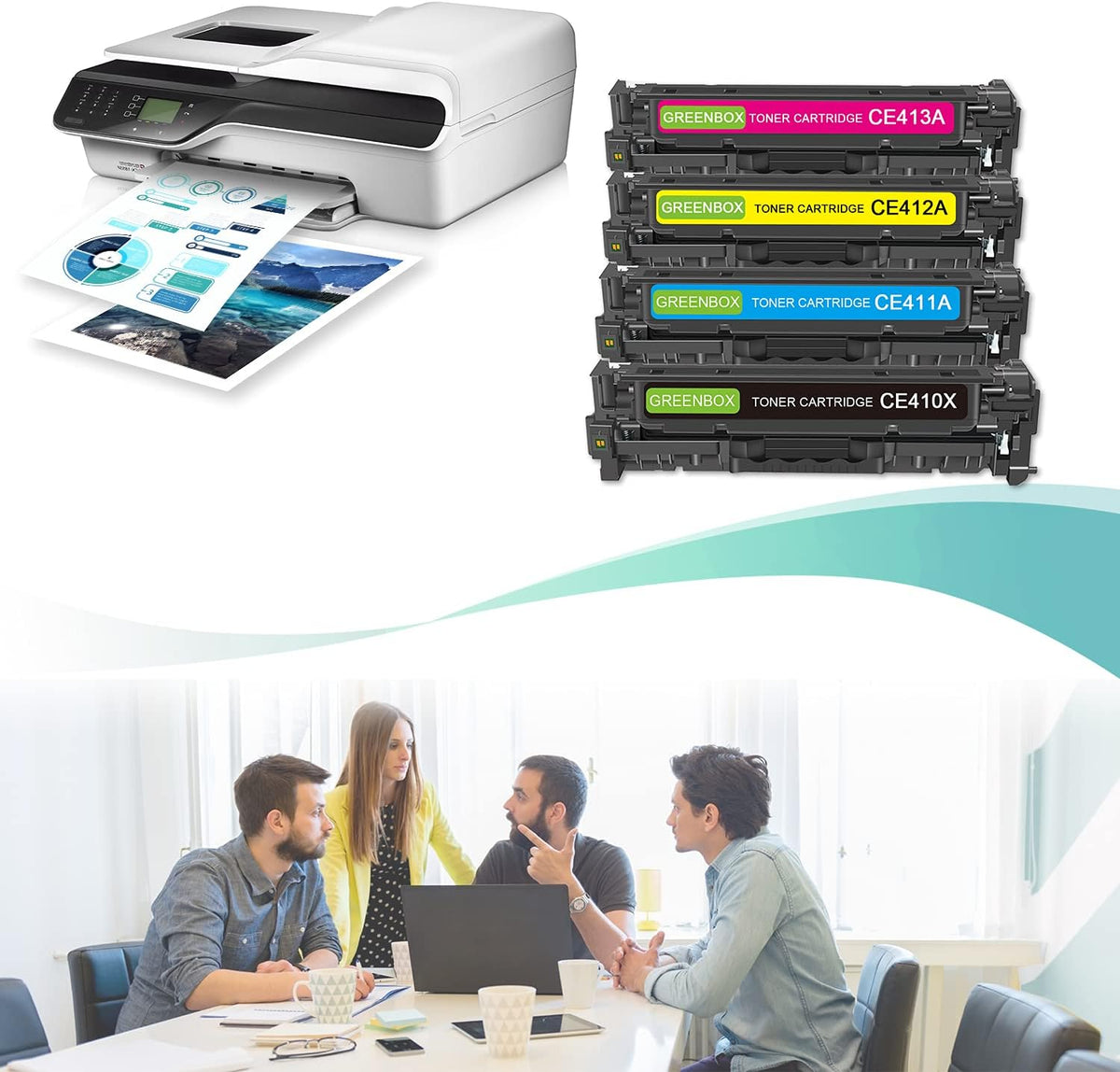 Compatible Toner Cartridge for HP 305X 305A Printer (1 Black, 1 Cyan, 1 Magenta, 1 Yellow) X2830