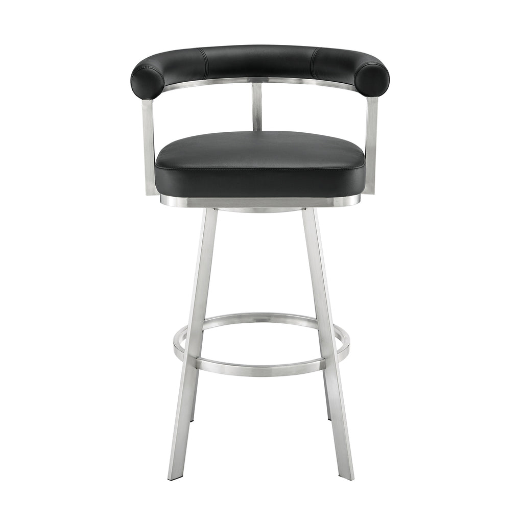 Black/Chrome Swivel Bar Stool C70722