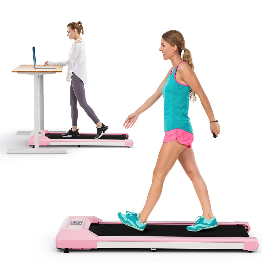 0.6-3.8MPH Walking Pad Under Desk Treadmill Black F5723