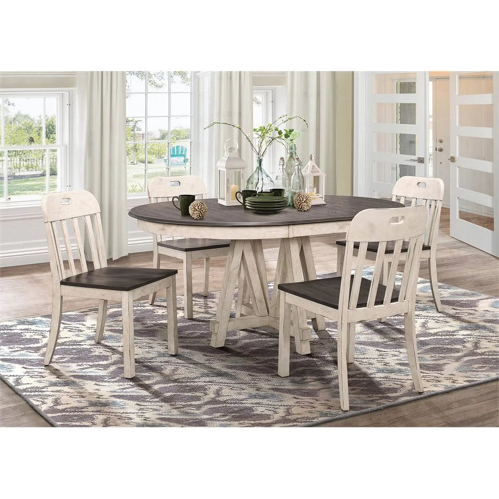 66" Round Farmhouse Wood Dining Table Y97753