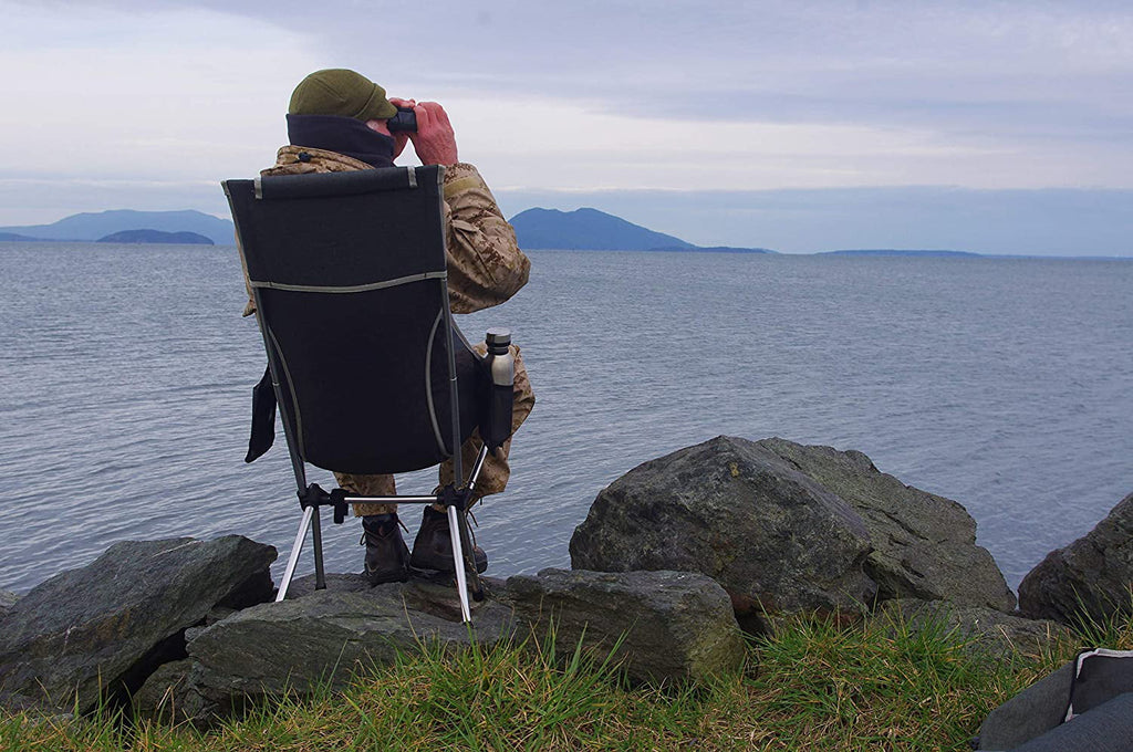 Ultralight High Back Folding Camping Chair with Headrest and Carry Bag, 2 Pack U298672