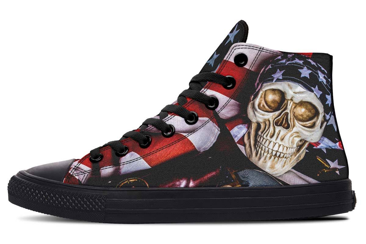 Skull And Stars Bandana Hightops Black Sole US 9 X31794