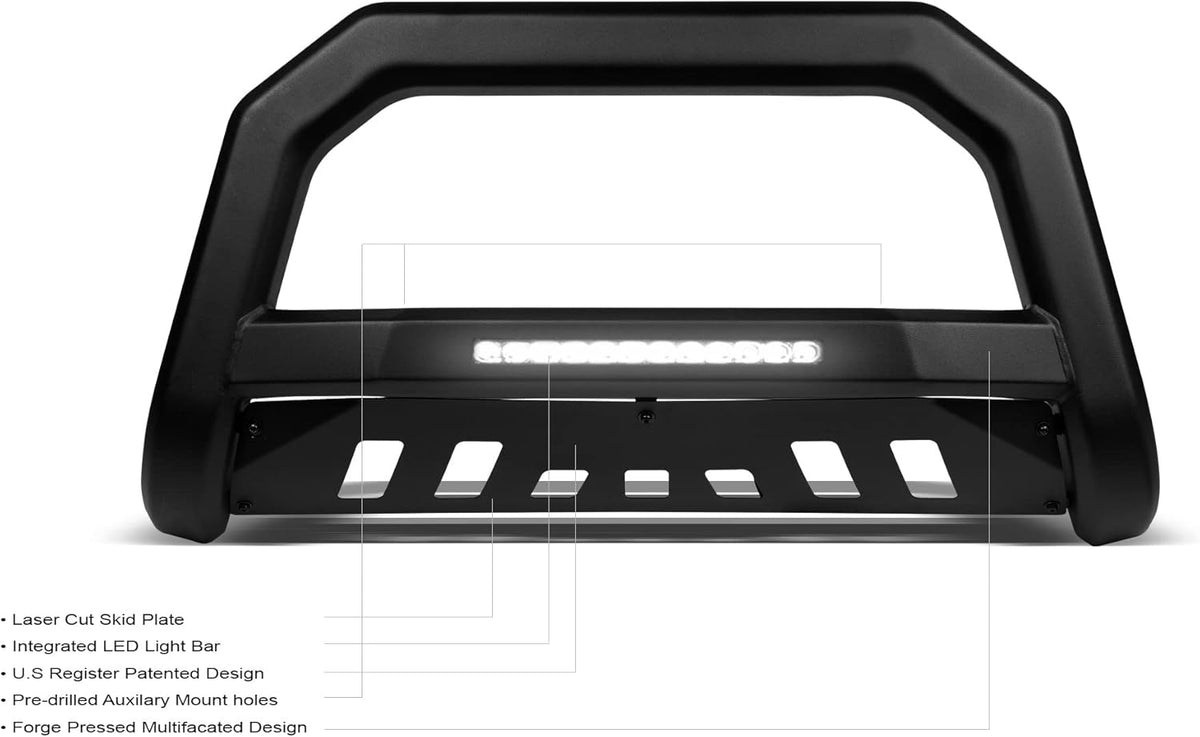 Matte Black LED Bull Bar F291102
